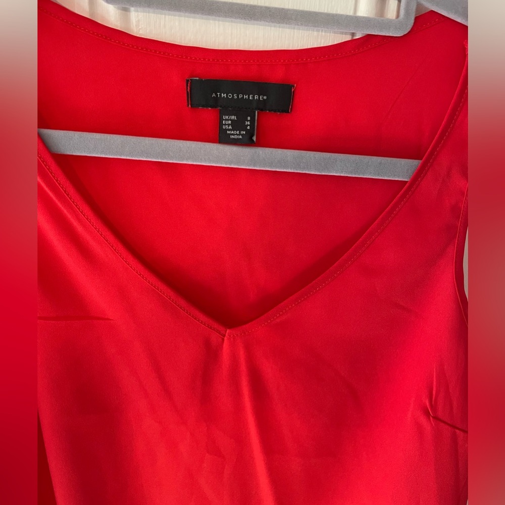 Red Sheer Tank - Picture 2 of 3